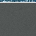 Ver imagem 4 de Sofá 3 Lugares Mh-4205 Herval 203 Cm (larg) Madeira Maciça Estofado Bege Base Laca Fosca Grafite