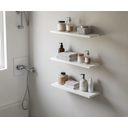 Ver imagem 3 de Kit 3 Prateleiras Estante 50x15 Madeira Mdf Brancas + Suporte