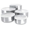Conjunto Potes para Alimentos Aço Inox com Tampa Resistente Jogo de Tigelas 5 - 5