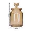 Ver imagem 4 de Jogo 3 Potes Vidro Hermético Âmbar Decor Afeto Coração 1 Litro - Tuut
