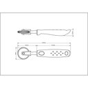 Ver imagem 3 de Carretilha Corta e Fecha Utilitá em Zamak Cromado e Nylon com Cabo de Polipropileno Preto