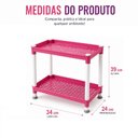 Ver mais imagens de Estante Rosa 2 Andares Organizadora Brinquedos Livros Roupas Cosmeticos Quarto Infantil Menina