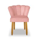 Ver imagem 2 de Kit 2 Cadeiras Pétala Estofadas Veludo com Pés Palito Rosa Élpis Móveis