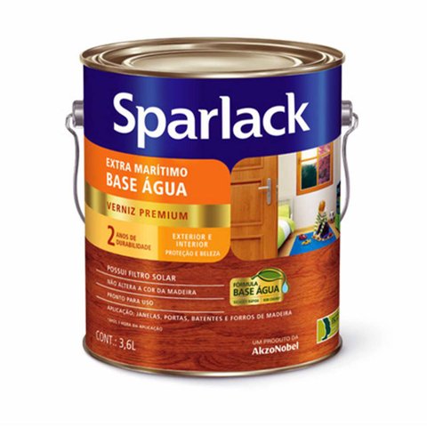 Verniz Extra Marítimo Base Água Acetinado 3,6L Sparlack
