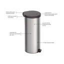Ver imagem 2 de Lixeira Inox Pedal New Tramontina com Acabamento Polido 30 L