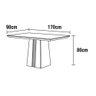 Mesa de Jantar Itaim 80 x 170 cm DJ Móveis - 3