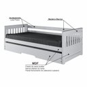 Ver imagem 4 de Bicama Solteiro Mission Estilo Sofá em Madeira Maciça/mdf