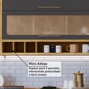 Ver imagem 7 de Armário de Cozinha com Balcão e Tampo 8 Portas 4 Gavetas Pérola 100% Mdf Vidro Reflecta Amêndoa/chum
