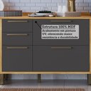Ver imagem 5 de Armário de Cozinha com Balcão e Tampo 8 Portas 4 Gavetas Pérola 100% Mdf Vidro Reflecta Amêndoa/chum