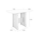 Ver imagem 5 de Conjunto de Mesa e 4 Cadeiras para Sala de Jantar Milano-Poliman - Branco / Preto