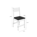 Ver imagem 6 de Conjunto de Mesa e 4 Cadeiras para Sala de Jantar Milano-Poliman - Branco / Preto