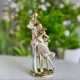 Escultura Familia Casal com Suas Filhas - 2