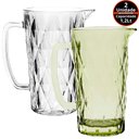 Ver imagem 3 de Kit com 2 Jarras de Vidro Diamond Transparente e Verde Água ou Suco 1,2l