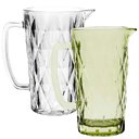 Ver imagem 5 de Kit com 2 Jarras de Vidro Diamond Transparente e Verde Água ou Suco 1,2l
