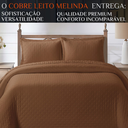 Ver imagem 2 de Cama Posta King Melynda Colcha Luxo Algodão Bordado 3 Pçs:terracota