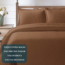 Ver imagem 5 de Cama Posta King Melynda Colcha Luxo Algodão Bordado 3 Pçs:terracota