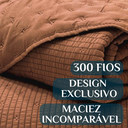 Ver imagem 3 de Cama Posta King Melynda Colcha Luxo Algodão Bordado 3 Pçs:terracota