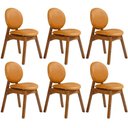 Ver imagem 1 de Kit 06 Cadeiras para Sala de Jantar Cozinha Estofada Rattan Ibis L02 Couríssimo Whisky - Lyam Decor