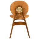 Ver imagem 6 de Kit 06 Cadeiras para Sala de Jantar Cozinha Estofada Rattan Ibis L02 Couríssimo Whisky - Lyam Decor