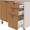 Balcão para Cozinha 100% Mdf 2 Portas 45 Graus 3 Gavetas sem Tampo - 6