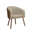 Ver imagem 3 de Kit Duas Poltronas Decorativa com Pés em Madeira Marselha Bege