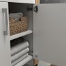 Gabinete para Banheiro 80cm com Cuba e Armário Ref 865 Cewal - Basalto/branco - 5