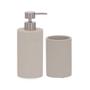 Ver imagem 1 de Kit Banheiro Bege Claro Textura Canelada – 2 Peças