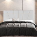 Ver imagem 2 de Cabeceira Cama Box Casal King Size Dallas 195cm Sintético Branco - Desk Design