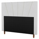 Ver imagem 1 de Cabeceira Cama Box Casal King Size Dallas 195cm Sintético Branco - Desk Design