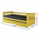 Ver imagem 3 de Bicama Solteiro Mission Estilo Sofá em Madeira Maciça/MDF Amarelo