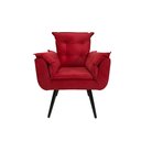 Ver imagem 2 de Poltrona Decorativa Opala Plus para Sala de Estar Quarto Escritório - Vermelha