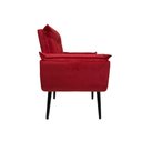 Ver imagem 3 de Poltrona Decorativa Opala Plus para Sala de Estar Quarto Escritório - Vermelha