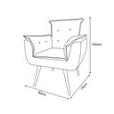 Ver imagem 5 de Poltrona Decorativa Opala Plus para Sala de Estar Quarto Escritório - Vermelha