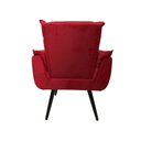 Ver imagem 4 de Poltrona Decorativa Opala Plus para Sala de Estar Quarto Escritório - Vermelha