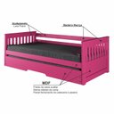 Ver imagem 4 de Bicama Solteiro Mission Estilo Sofá em Madeira Maciça/mdf