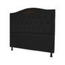 Cabeceira Casal 140cm Para Cama Box Greta Suede Preto - DS Estofados - 2