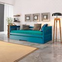 Ver imagem 1 de Bicama Solteiro Mission Estilo Sofá em Madeira Maciça/mdf