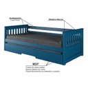 Ver imagem 4 de Bicama Solteiro Mission Estilo Sofá em Madeira Maciça/mdf