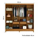 Ver imagem 4 de Conjunto Guarda Roupa 8 Portas 2 Gavetas com Cômoda 8 Gavetas Moval