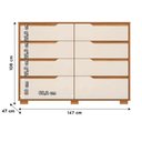 Ver imagem 5 de Conjunto Guarda Roupa 8 Portas 2 Gavetas com Cômoda 8 Gavetas Moval