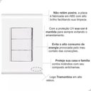Ver imagem 2 de Placa 4x2 + 3 Interruptores Simples 10a-250v 250v - Branco