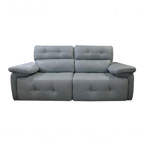 Sofá Retrátil e Reclinável de Couro Queen 2,20 M Aqua - Mempra Design