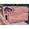 Tábua de Corte Madeira Maciça Peixe Entalhado 45 Cm - 4