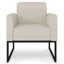Ver imagem 3 de Kit 2 Poltronas Industrial Preta A19 Grosso Bege