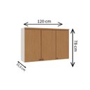 Ver imagem 3 de Armário Aéreo 100% Mdf para Cozinha 3 Portas Americana 45 Graus