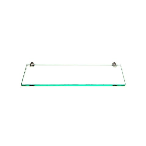 Porta Shampoo Reto em Vidro Incolor Lapidado - Aquabox - 40cmx14cmx8mm