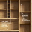 Ver imagem 7 de Armário de Cozinha Compacta 6 Portas 1 Gaveta e Mini Adega 178cm 100% MDF Suécia Espresso Móveis Branco/Amêndoa/Off White