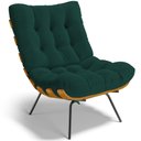 Ver imagem 1 de Poltrona Decorativa Costela L02 Bouclê Verde - Lyam Decor