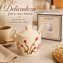 Ver imagem 5 de Açucareiro Cerâmica Florescer 260ml com Tampa e Colher Floral