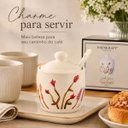 Ver mais imagens de Açucareiro Cerâmica Florescer 260ml com Tampa e Colher Floral